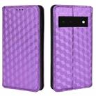 For Google Pixel 6 Cubic Grid Texture Flip Leather Phone Case(Purple) - 2