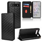 For Google Pixel 6a Cubic Grid Texture Flip Leather Phone Case(Black) - 1