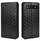 For Google Pixel 6a Cubic Grid Texture Flip Leather Phone Case(Black) - 2
