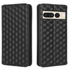 For Google Pixel 7 Pro Cubic Grid Texture Flip Leather Phone Case(Black) - 2