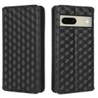 For Google Pixel 7 Cubic Grid Texture Flip Leather Phone Case(Black) - 2