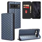 For Google Pixel 8 Pro Cubic Grid Texture Flip Leather Phone Case(Blue) - 1