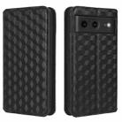 For Google Pixel 8 Cubic Grid Texture Flip Leather Phone Case(Black) - 2