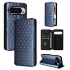 For Google Pixel 9 Pro XL Cubic Grid Texture Flip Leather Phone Case(Blue) - 1