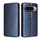 For Google Pixel 9 Pro XL Cubic Grid Texture Flip Leather Phone Case(Blue) - 2