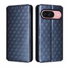 For Google Pixel 9 / Pixel 9 Pro Cubic Grid Texture Flip Leather Phone Case(Blue) - 2