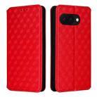 For Google Pixel 9a Cubic Grid Texture Flip Leather Phone Case(Red) - 2