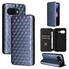 For Google Pixel 9a Cubic Grid Texture Flip Leather Phone Case(Blue) - 1