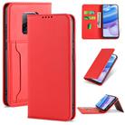For Xiaomi Redmi 10X 5G Strong Magnetism Shockproof Horizontal Flip Liquid Feel Leather Case with Holder & Card Slots & Wallet(Red) - 1