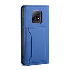 For Xiaomi Redmi 10X 5G Strong Magnetism Shockproof Horizontal Flip Liquid Feel Leather Case with Holder & Card Slots & Wallet(Blue) - 3