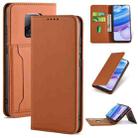 For Xiaomi Redmi 10X 5G Strong Magnetism Shockproof Horizontal Flip Liquid Feel Leather Case with Holder & Card Slots & Wallet(Brown) - 1