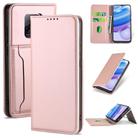 For Xiaomi Redmi 10X Pro 5G Strong Magnetism Shockproof Horizontal Flip Liquid Feel Leather Case with Holder & Card Slots & Wallet(Rose Gold) - 1
