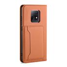 For Xiaomi Redmi 10X Pro 5G Strong Magnetism Shockproof Horizontal Flip Liquid Feel Leather Case with Holder & Card Slots & Wallet(Brown) - 3