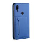 For Xiaomi Redmi Note 7 / 7 Pro / 7S Strong Magnetism Shockproof Horizontal Flip Liquid Feel Leather Case with Holder & Card Slots & Wallet(Blue) - 3