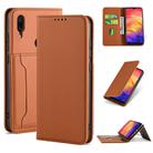 For Xiaomi Redmi Note 7 / 7 Pro / 7S Strong Magnetism Shockproof Horizontal Flip Liquid Feel Leather Case with Holder & Card Slots & Wallet(Brown) - 1