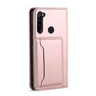 For Xiaomi Redmi Note 8T(India Version) Strong Magnetism Shockproof Horizontal Flip Liquid Feel Leather Case with Holder & Card Slots & Wallet(Rose Gold) - 3