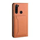 For Xiaomi Redmi Note 8T(India Version) Strong Magnetism Shockproof Horizontal Flip Liquid Feel Leather Case with Holder & Card Slots & Wallet(Brown) - 3