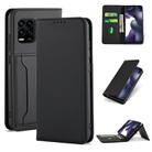 For Xiaomi Mi 10 Lite / 10 Youth 5G Strong Magnetism Shockproof Horizontal Flip Liquid Feel Leather Case with Holder & Card Slots & Wallet(Black) - 1