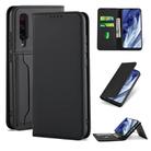 For Xiaomi Mi 9 Pro Strong Magnetism Shockproof Horizontal Flip Liquid Feel Leather Case with Holder & Card Slots & Wallet(Black) - 1