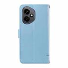 For Honor 400 Global 156.5mm Adorable Cat Embossed Pattern Flip Leather Phone Case(Sky Blue) - 3