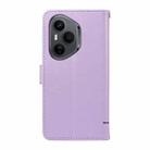 For Honor 400 Pro Global 160.8mm Adorable Cat Embossed Pattern Flip Leather Phone Case(Purple) - 3