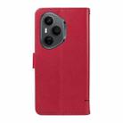 For Honor 400 Pro Global 160.8mm Adorable Cat Embossed Pattern Flip Leather Phone Case(Red) - 3