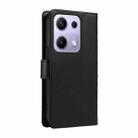 For Xiaomi Poco M6 Pro 4G Global Three Card Slot Diamond Grid  Leather Phone Case with Long / Short Straps(Black) - 3