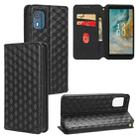 For Nokia C02 Cubic Grid Texture Flip Leather Phone Case(Black) - 1