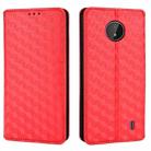 For Nokia C10 / Nokia C20 Cubic Grid Texture Flip Leather Phone Case(Red) - 2
