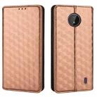 For Nokia C10 / Nokia C20 Cubic Grid Texture Flip Leather Phone Case(Brown) - 2