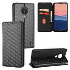 For Nokia C21 Cubic Grid Texture Flip Leather Phone Case(Black) - 1