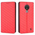 For Nokia C21 Cubic Grid Texture Flip Leather Phone Case(Red) - 2