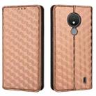For Nokia C21 Cubic Grid Texture Flip Leather Phone Case(Brown) - 2