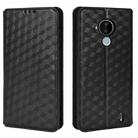 For Nokia C30 Cubic Grid Texture Flip Leather Phone Case(Black) - 2