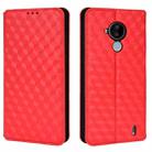 For Nokia C30 Cubic Grid Texture Flip Leather Phone Case(Red) - 2