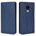 For Nokia C30 Cubic Grid Texture Flip Leather Phone Case(Blue) - 2