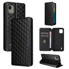 For Nokia C110 Cubic Grid Texture Flip Leather Phone Case(Black) - 1