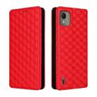 For Nokia C110 Cubic Grid Texture Flip Leather Phone Case(Red) - 2