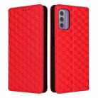 For Nokia C300 Cubic Grid Texture Flip Leather Phone Case(Red) - 2