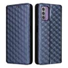 For Nokia C300 Cubic Grid Texture Flip Leather Phone Case(Blue) - 2