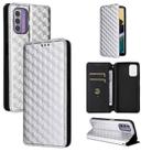 For Nokia C300 Cubic Grid Texture Flip Leather Phone Case(Silver) - 1