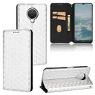For Nokia G10 / Nokia G20 Cubic Grid Texture Flip Leather Phone Case(Silver) - 1