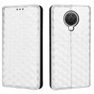 For Nokia G10 / Nokia G20 Cubic Grid Texture Flip Leather Phone Case(Silver) - 2