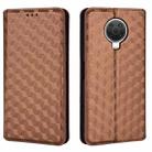 For Nokia G10 / Nokia G20 Cubic Grid Texture Flip Leather Phone Case(Brown) - 2