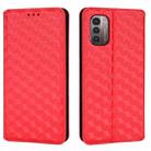 For Nokia G11 / Nokia G21 Cubic Grid Texture Flip Leather Phone Case(Red) - 2