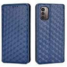 For Nokia G11 / Nokia G21 Cubic Grid Texture Flip Leather Phone Case(Blue) - 2