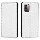 For Nokia G11 / Nokia G21 Cubic Grid Texture Flip Leather Phone Case(Silver) - 2