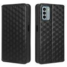 For Nokia G22 Cubic Grid Texture Flip Leather Phone Case(Black) - 2