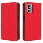 For Nokia G22 Cubic Grid Texture Flip Leather Phone Case(Red) - 2