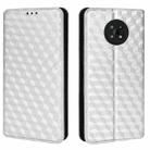 For Nokia G50 Cubic Grid Texture Flip Leather Phone Case(Silver) - 2